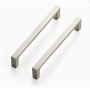 Ravinte 25 Pack Solid 5 Inch Square Kitchen Cabinet Handles Brushed Nickel, NEW